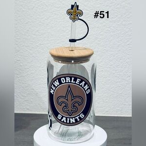 Saints 
🦋UVDTF Glass Cups Durable/Elegant 16oz🦋
📦 Orders ship every Friday